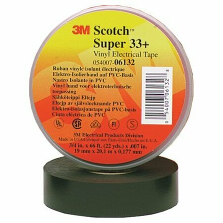 Bsc Preferred 3/4'' x 66' 3M 33+ Electrical Tape, 100PK S-5745